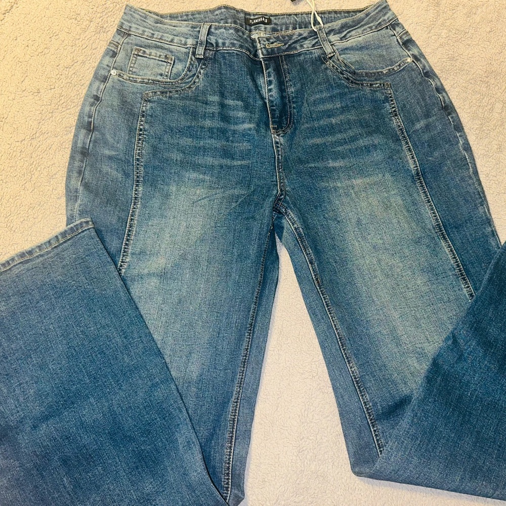 Stylish Blue Flare Jeans for Women